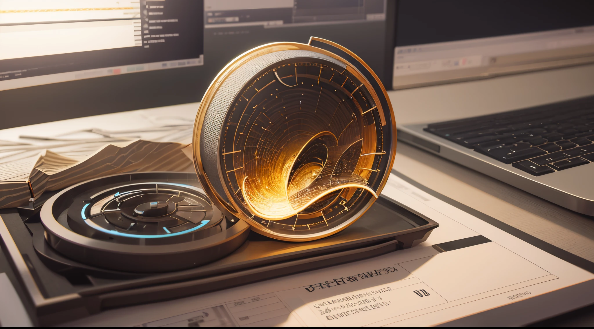 Engaging 3D visualization featuring stunning graphs、glinting