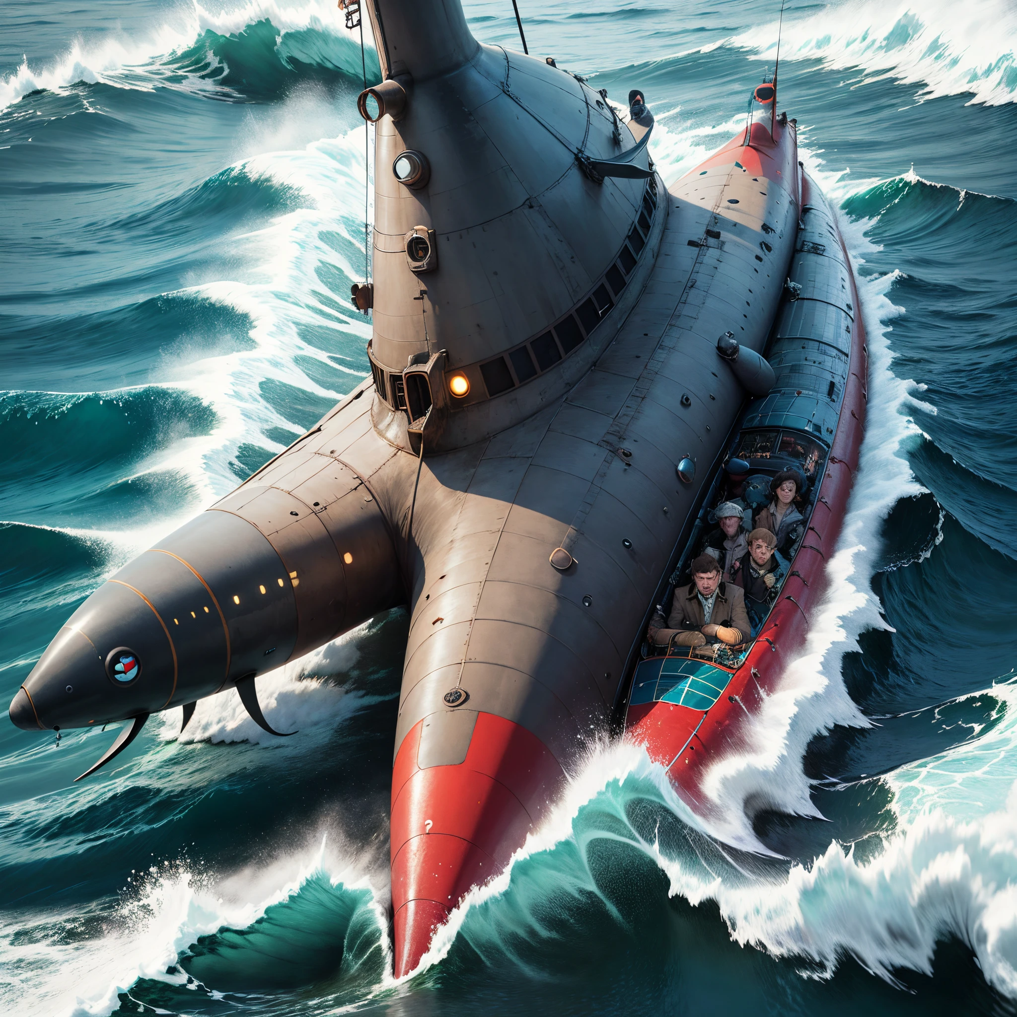 submarine from 1776 being used by characters movies or cartoons