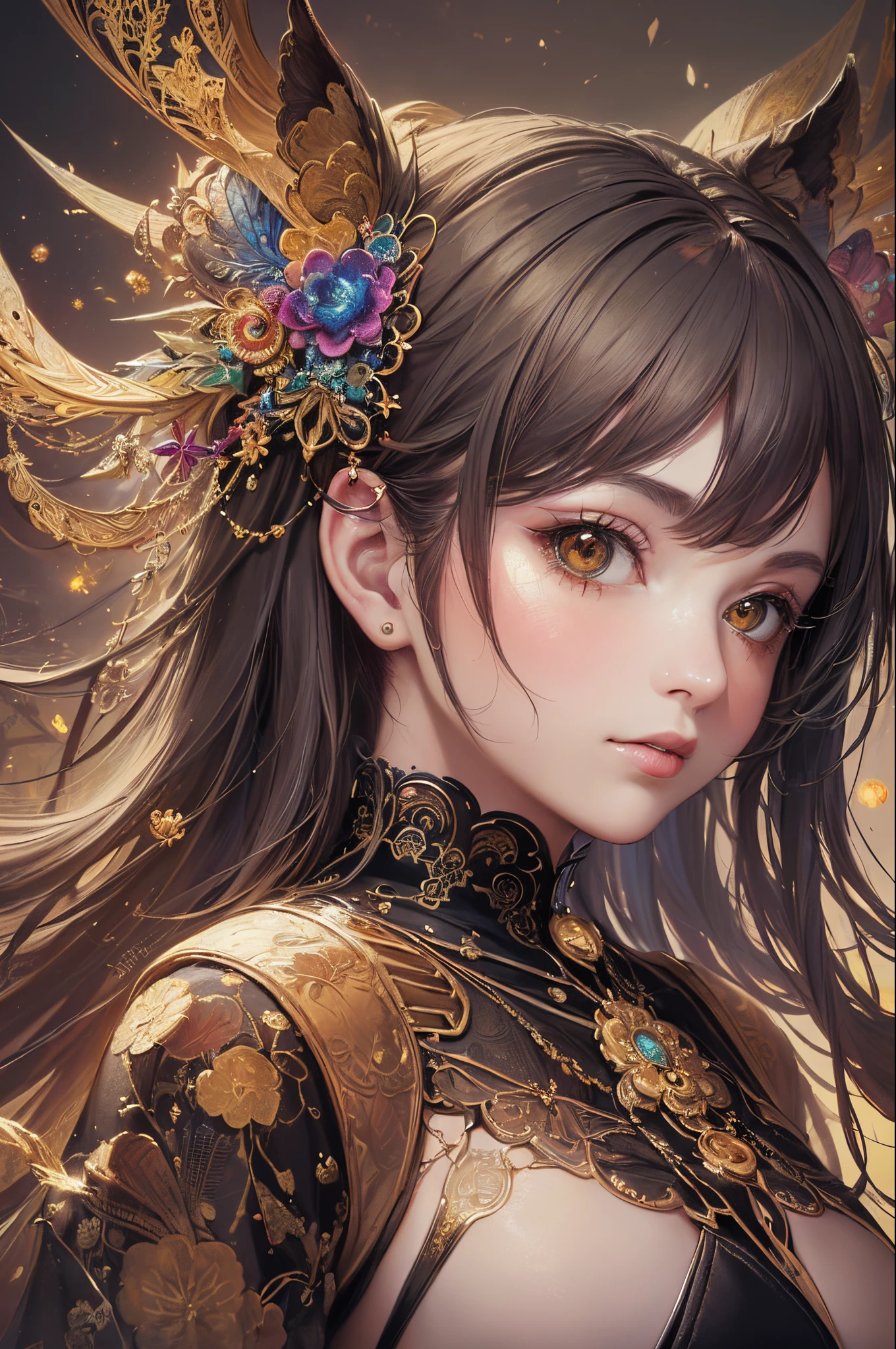 (masterpiece, top quality, best quality, official art, beautiful and aesthetic:1.5), (1girl), extreme detailed,(fractal art:1.5),colorful,highest detailed --auto --s2