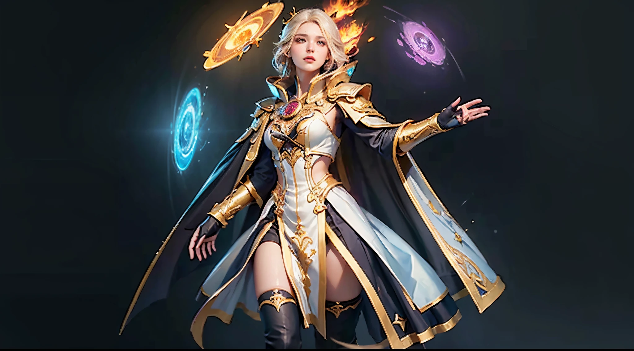 a close up of a woman in a costume with a cape,invoker dota 2 painted in the style arcane, human :: sorceress, epic mage girl character, female mage!, beautiful celestial mage, arcane art style, /!\ the sorceress, sorceress, a beautiful sorceress, maya ali as a lightning mage,,(masterpiece, best quality:1.2),(8k,highres,RAW photo,realistic,photo-realistic:1.3),(detailed skin texture,detailed cloth texture,beautiful detailed face:1.25),professional lighting,photon mapping,beautiful soft light,radiosity,physically-based rendering,model shoot style, model shoot style, (extremely detailed CG unity 8k wallpaper), full shot body photo of the most beautiful artwork in the world, complex 3d render ultra detailed, looking at viewer, 18 yo, wet hair, real human skin, vibrant details, hyperrealistic, beautiful, octane render, 8k, best quality, masterpiece, an extremely delicate and beautiful, extremely detailed ,CG ,unity ,wallpaper, (realistic, photo-realistic:1.37),Amazing, finely detail, masterpiece,best quality,official art, extremely detailed CG unity 8k wallpaper ,extreme detailed eyes, (perfect face), shiny skin, colorful, highest detailed, vibrant colors, ultra high res, (high contrast), intric