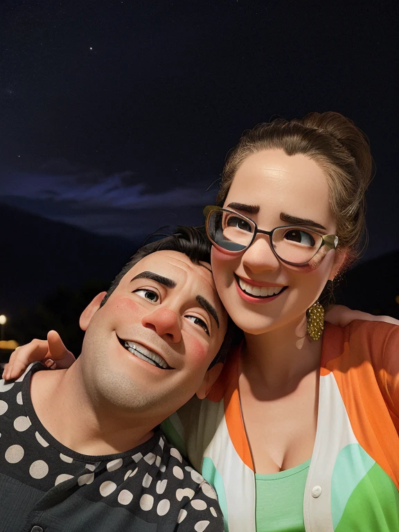 smiling woman and man posing for a photo at night, Casal feliz, Fotografia selfie 8k, during sunset, Noite!, par, at night, momma and papa, with sunset, Lovely couple, imagem de perfil, imagem de qualidade muito baixa, retrato de casal, retrato de casais, Fotografia tirada em 2 0 2 0, Postagem no Reddit, Retrato de duas pessoas, imagem retrato pessoas jovens dos 20 anos