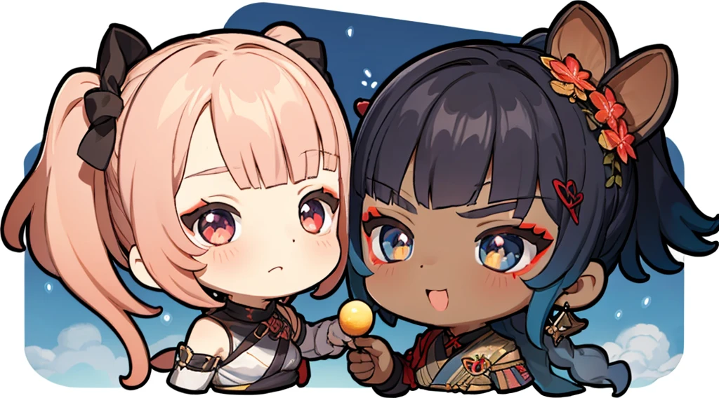 chibi, upper body, big head, angry, character traits