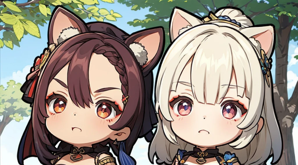 chibi, upper body, big head, angry, character traits