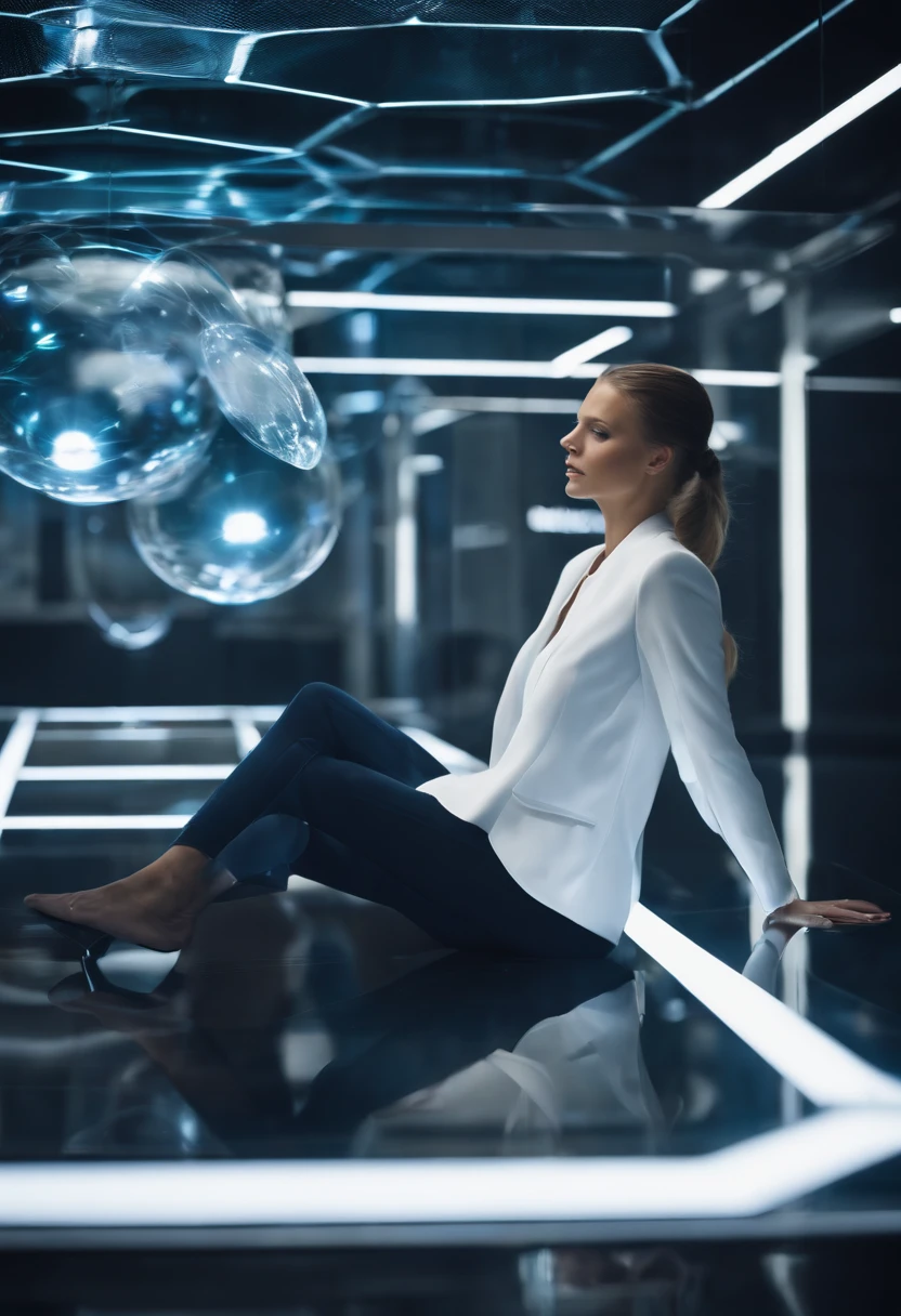 A girl sits in a futuristic office, umgeben von holografischen Bildschirmen, Verwaltung verschiedener Unternehmensressourcenplanungen (ERP) Softwareanwendungen. Funkelnde Lichter spiegeln sich in ihren Augen, betont ihren fokussierten Blick. She wears an elegant, Professionelles Outfit, strahlt Selbstvertrauen und Fachwissen aus. Your fingers glide gracefully over the holographic displays, Effortlessly navigate the complicated systems.

The office environment is designed with extremely detailed precision, combines elements of science fiction and modern aesthetics. Die nahtlose Verschmelzung von Eleganz, metallic surfaces and lively holographic projections immerse the viewer in a world of cutting-edge technology. The lighting in the room is carefully coordinated, erzeugt einen sanften Glanz, der das Gesamtambiente verbessert.

Die holografischen Bildschirme strahlen lebendige Farben aus, Anzeigen von Dashboards, Charts, und Echtzeit-Datenvisualisierungen von SAP, Orakel, Microsoft Dynamics 365, NetSuite, Info, Epicor, Salbei, Odoo, Werktag, IFS-Anwendungen, Acumatica, QAD ERP, und mehr. The interaction between the girl and the holographic interface shows the dynamic and efficient workflow, which is made possible by these powerful ERP systems.

with the best quality, 4K, 8K, and high-resolution rendering, Jedes noch so kleine Detail wird tadellos erfasst, From the intricate patterns on the girl&#39;s outfit to the realistic reflections on the holographic screens. Durch die Gesamtkomposition und Beleuchtung entsteht ein fotorealistischer Effekt, that makes the picture appear that way, as if it was recorded in a professional studio.

The color palette of the image tends towards cool tones, reflects the futuristic and entrepreneurial atmosphere of the scene. The predominant colors are shades of blue, Silber, and white, with subtle accents in vibrant holographic hues, der Komposition einen Hauch von Energie verleihen.

Insgesamt, Die Eingabeaufforderung vermittelt die Vision eines hochqualifizierten und technologisch fortschrittlichen Unternehmensfachmanns, We are intensively involved in using the power of ERP systems to streamline and optimize business processes