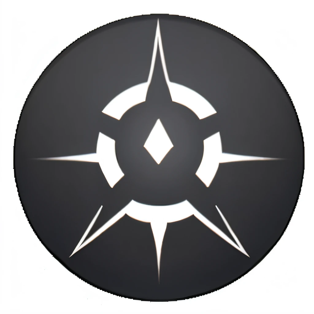 alchemist simple black darkness symbol with white background