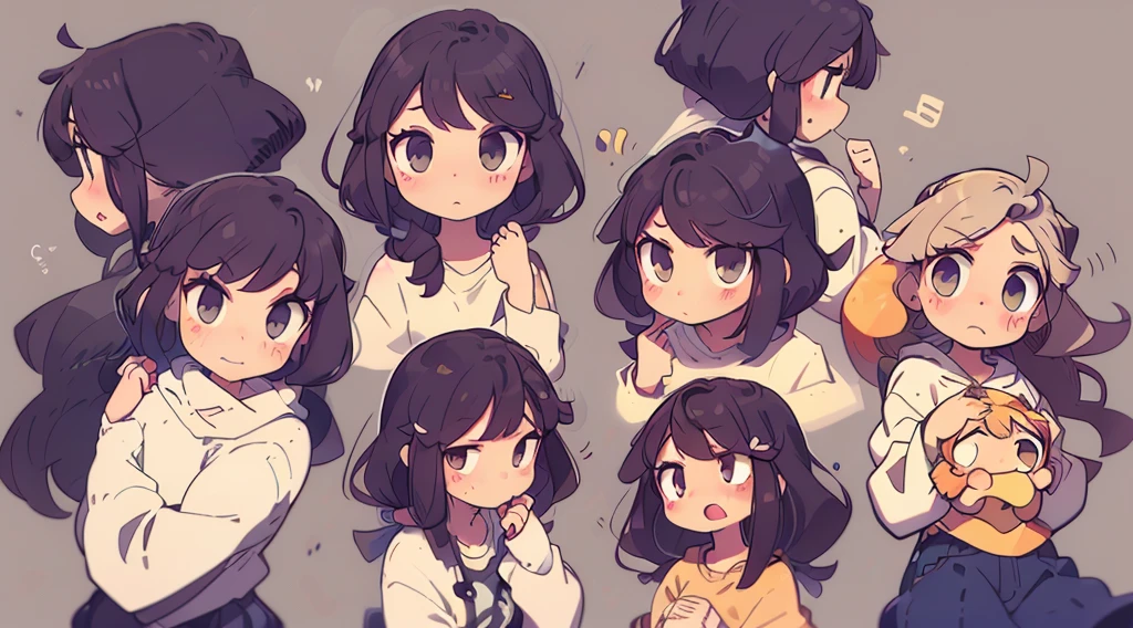 chibi, man, upper body, big head, character traits