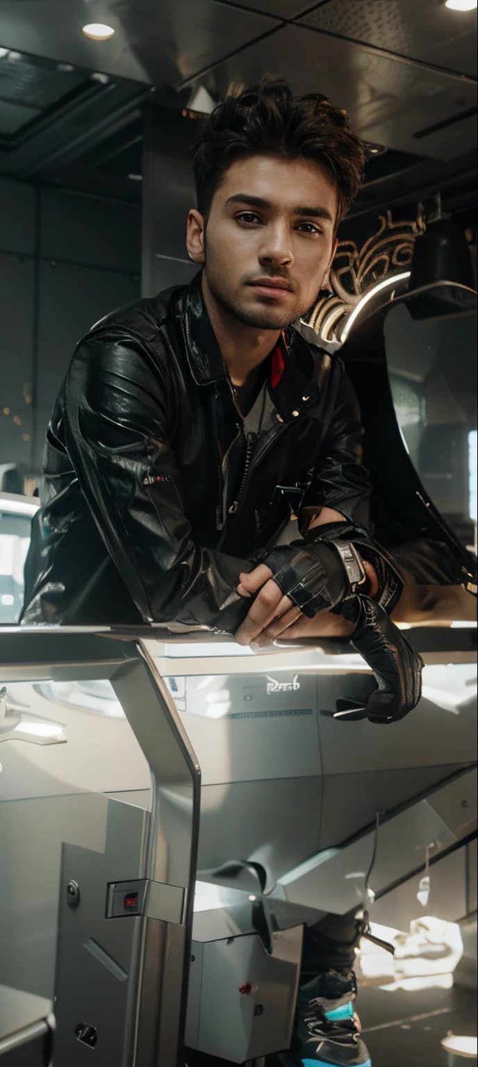 Boy futuristic background realistic face 8k ultra high quality hd