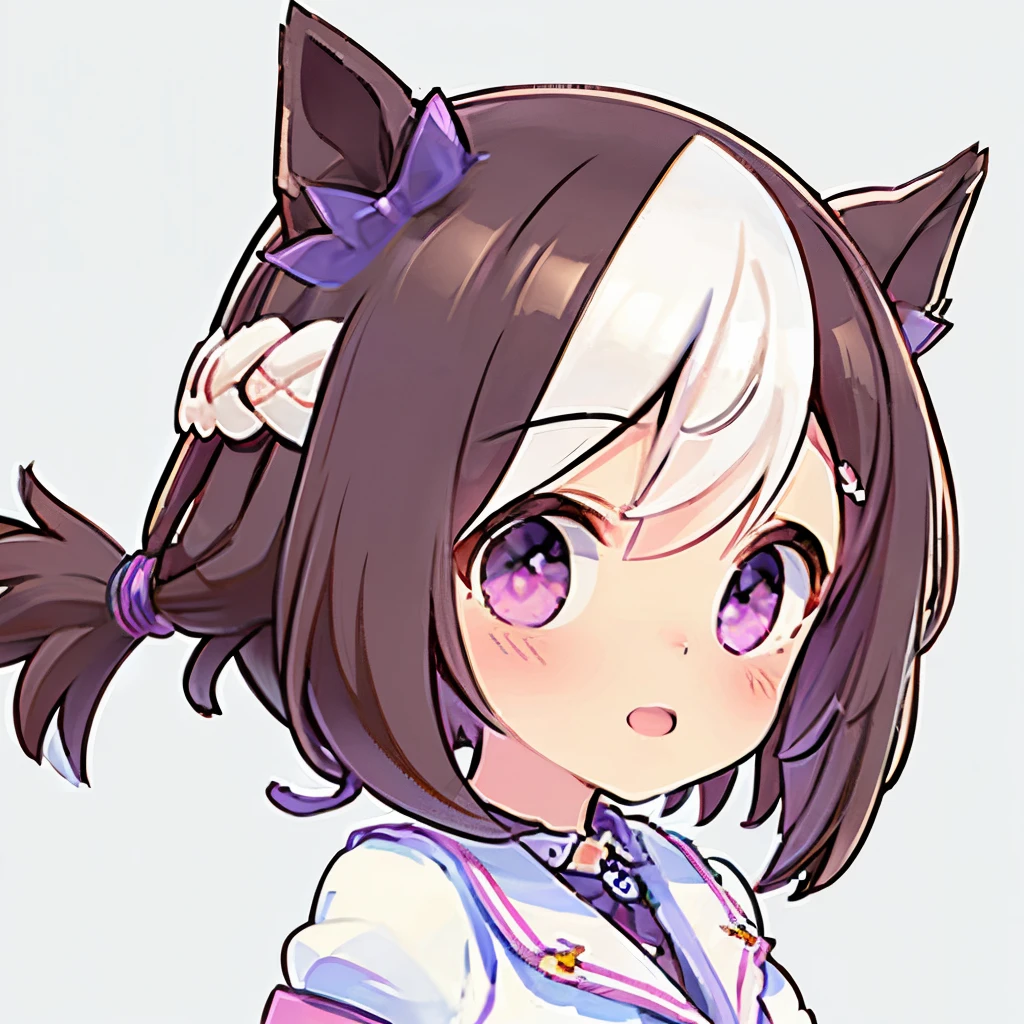 (masutepiece, Best Quality:1), 1girl in, Solo, Chibi, White background