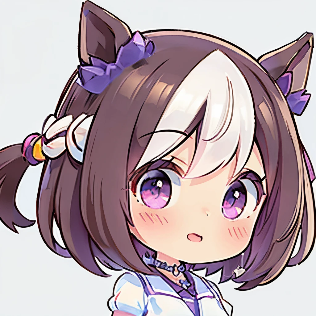 (masutepiece, Best Quality:1), 1girl in, Solo, Chibi, White background