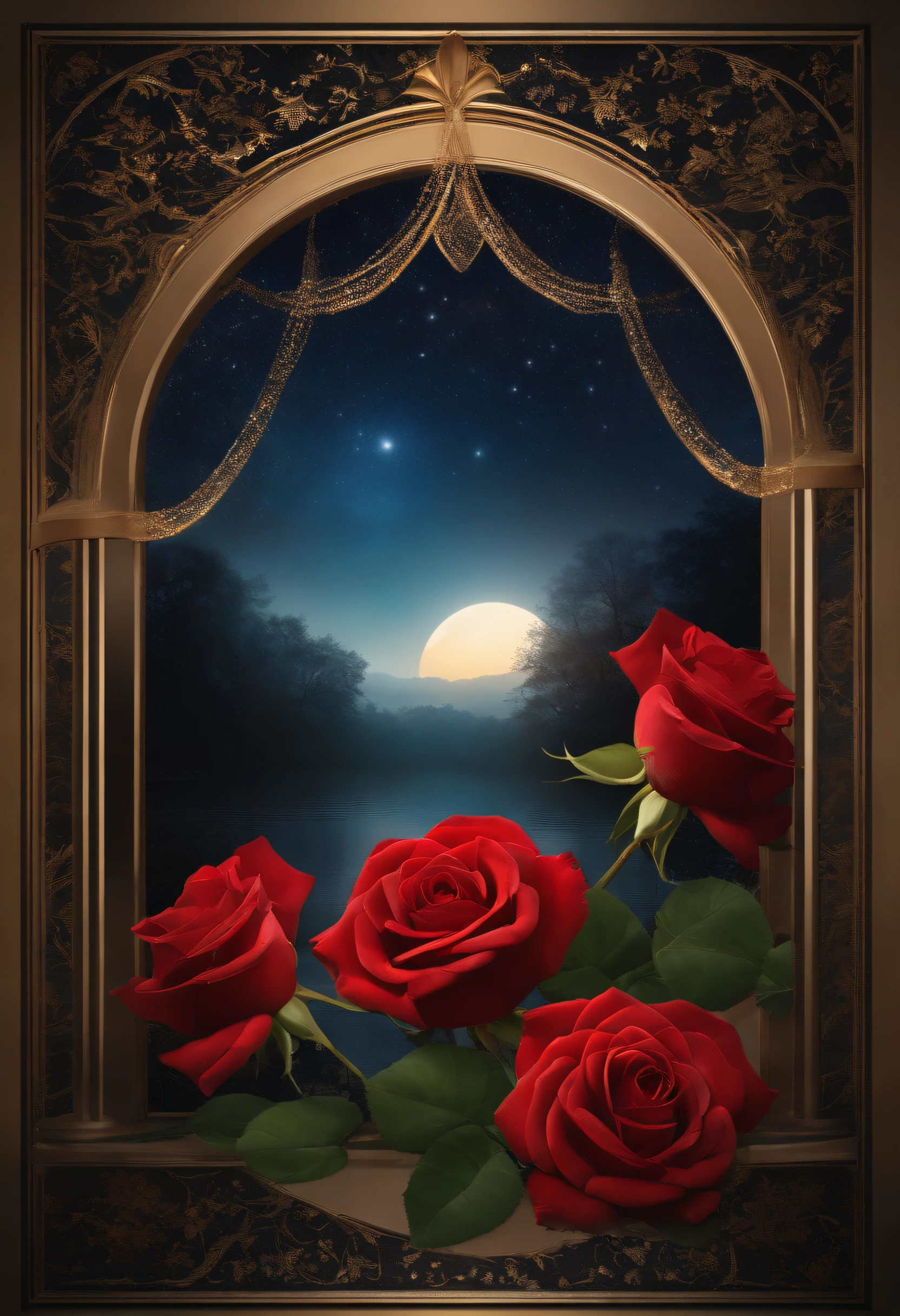 (Best quality at best,4K,8K,A high resolution,tmasterpiece:1.2),ultra - detailed,actual,red rose,twinkling galaxy,starlights,illustratio,Velvety touch,petals,Silky details,vivd colour,Ethereal atmosphere,Vibrant red hue,Celestial elements,subtletextures,Luminous light source,dramatic shadow,Magical atmosphere,surreal pattern,mistic,realisticlying,crystal-clear,Breathtakingly beautiful,glowing background,Starry Sky Universe,Romantic,Otherworldly,stellar,Fascinating,Exquisite,Lush greenery,serene environment,Elaborate on the above details,glistening stars,nigh sky,cosmic energy,Beautiful movements,Deep contrast,Saturated hues,Evoke emotions,It's like a dream,Visual impact.