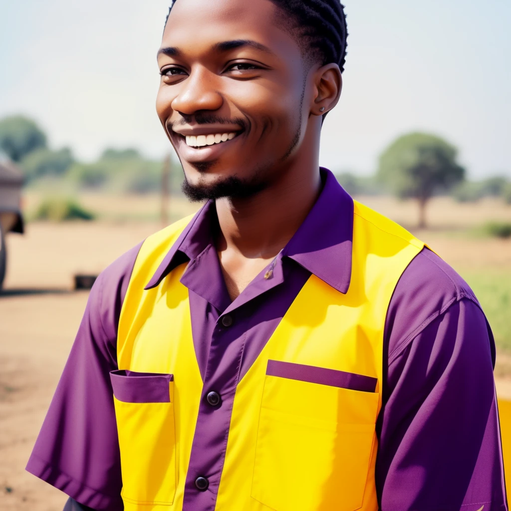 colour photograph, mechanic, snapshot, traditional clothing, smile, being, working, she, shirt, zimbabwean men, at, chill, three, backdrop, transparent --auto --s2