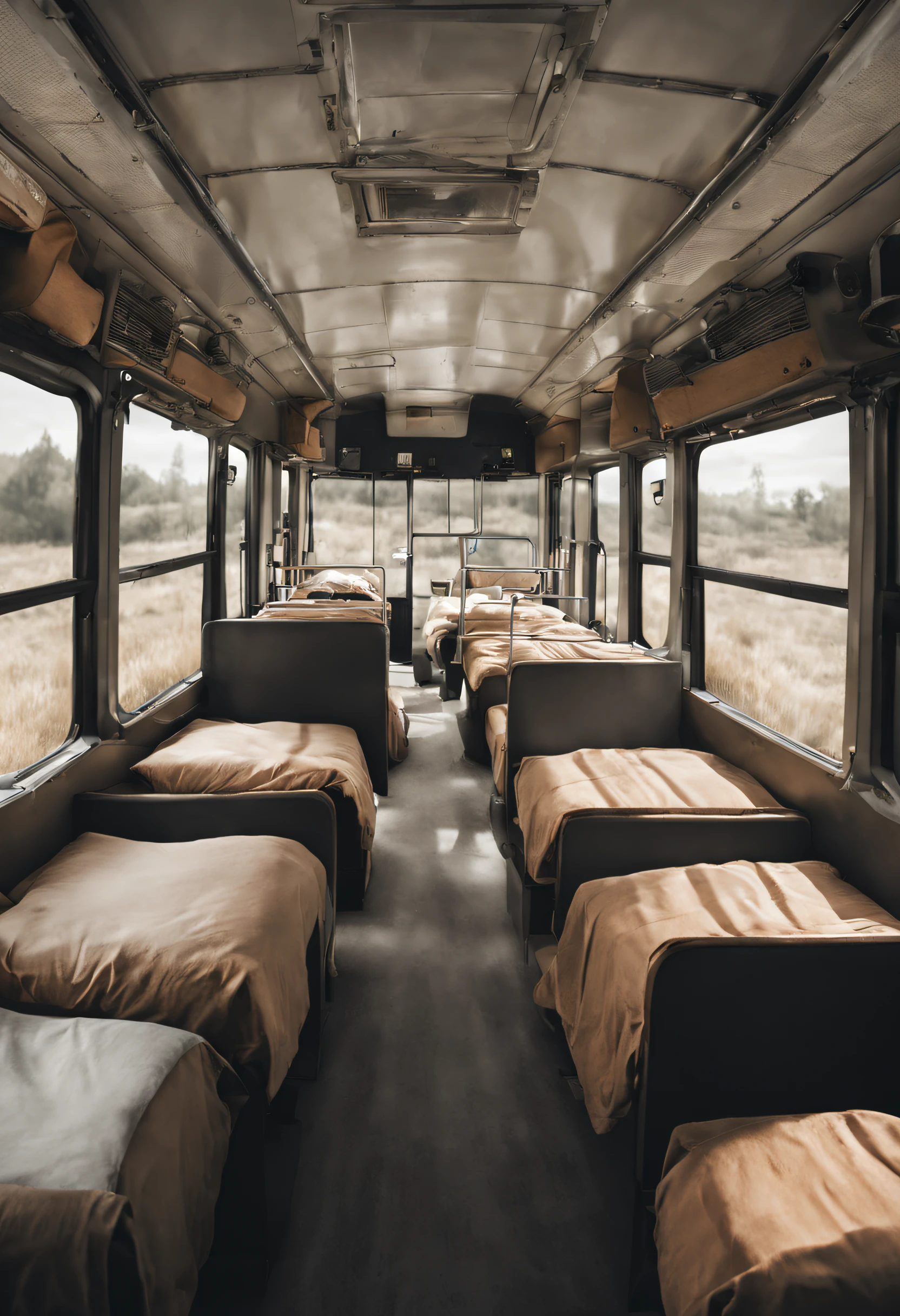 actual(localism)'s+modern survival+There are beds in the bus,It can accommodate up to 20 people+Oh really
