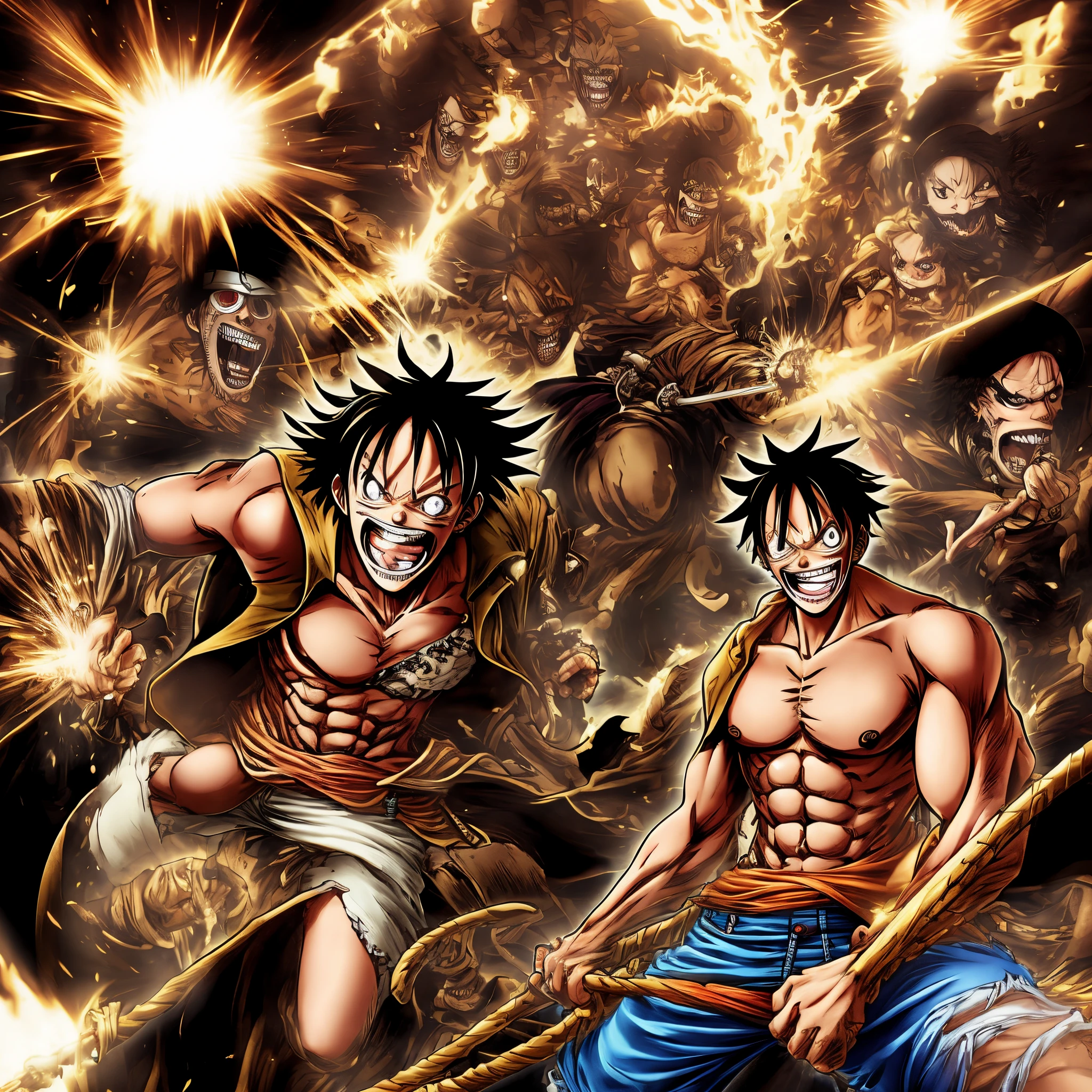 I'm Luffy's mokey and I'm going to be the biggest black pirate king, full of muscles and tanned