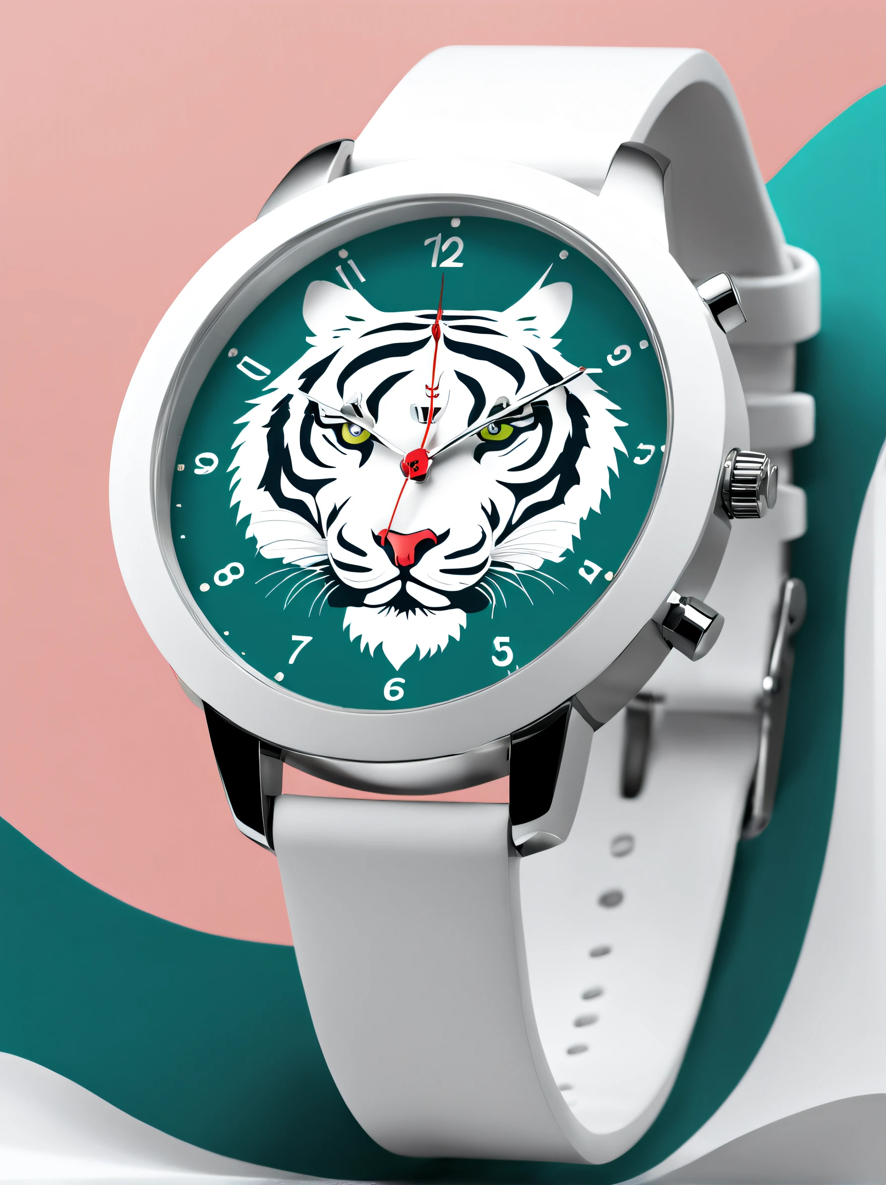 Product design，Poster design，（Little white tiger creative watch），