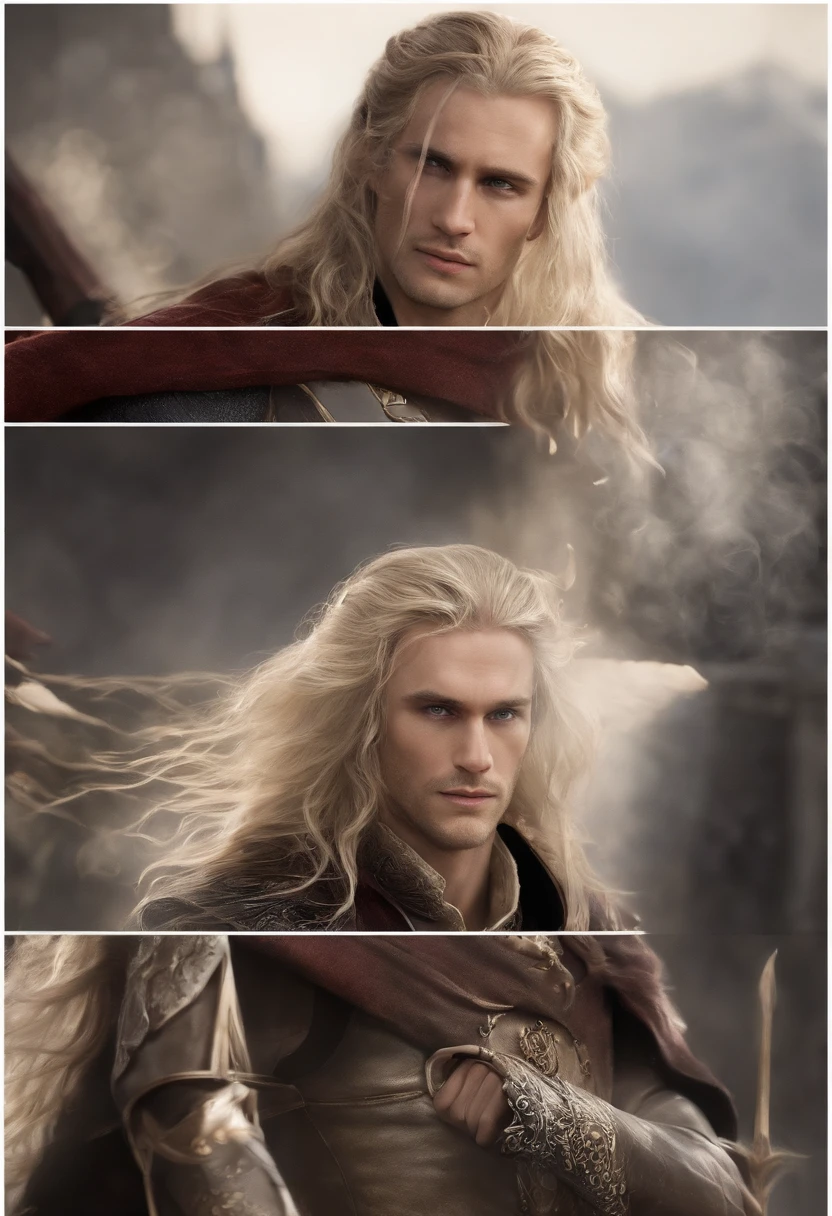 A captivating and intense image of the character engaged in a heated political debate, commanding attention and delivering a compelling argument with unwavering confidence and intellect.,A Song of Ice and Fire,[Hair=Long, straight, platinum, silver. Facial features=strong and prominent jawline, straight nose, full lips with defined cupids bow, one violet eye (right), scar from left eyebrow to left cheekbone, missing left eye replaced by blue sapphire. Body=Tall, lithe, defined muscles, broad shoulders and chest, long torso, small waist, long legs, tight round arse, long thick uncircumcised cock. Hands=Large, veiny, long elegant fingers. Appearance=medieval regal attire, expensive fabrics, impeccable taste, wears dark colours, casual attire only in private, wears a leather eyepatch over left eye.], male