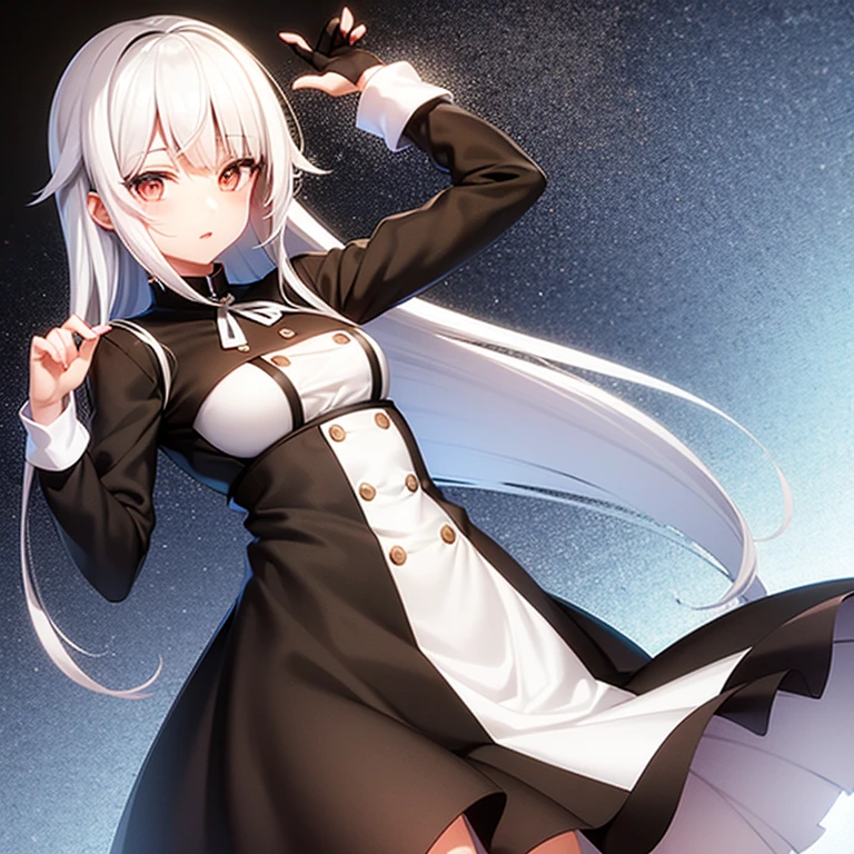 (masutepiece,Best Quality,8K),(extremely detailed CG1.1),1 girl,A smile,large boob,livingroom,(From below:1.2),Summer light,Intricate details , Hyper realistic, Perfect Anatomy,white hair,Yellow mesh,(((length hair))),Twin-tailed,hair slicked back,(((nun))),kindly smile