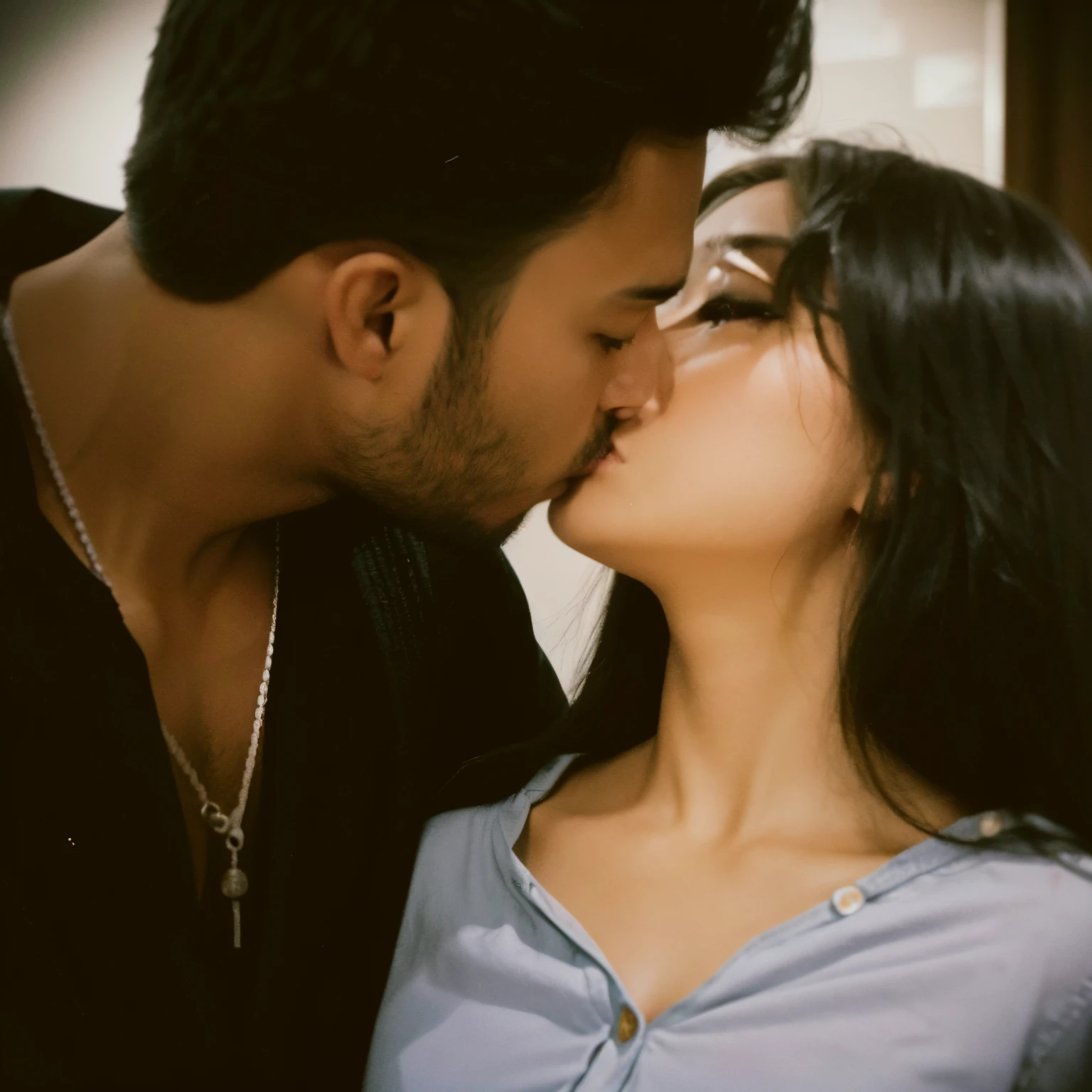 studio photo, beautiful romantic couple
