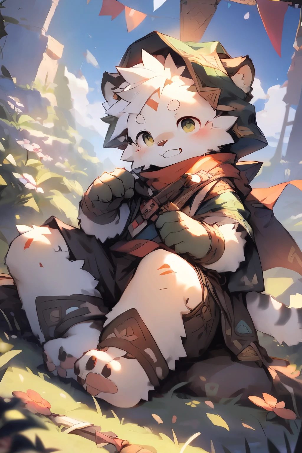 A in a beautiful and enchanting landscape,Lying in a wheat field, Cute and detailed digital art, Very very beautiful furry art, Detailed fanart, high-quality wallpaper, dress up as a fisherman 🧥, furry fantasy art, Popular topics on artstation pixiv, White hair,Full body photo,bird's eyes view,Lying position,male people,toddlers,(ibido boy)),,((author:Puinki,By Artists:1.2),(author:Unreal Land,author:Sumi Kuroi,author:Milk Tiger 1145,author:Morkey,(author:Xia Huaiting:0.8),(by Pino Daeni:0.8)