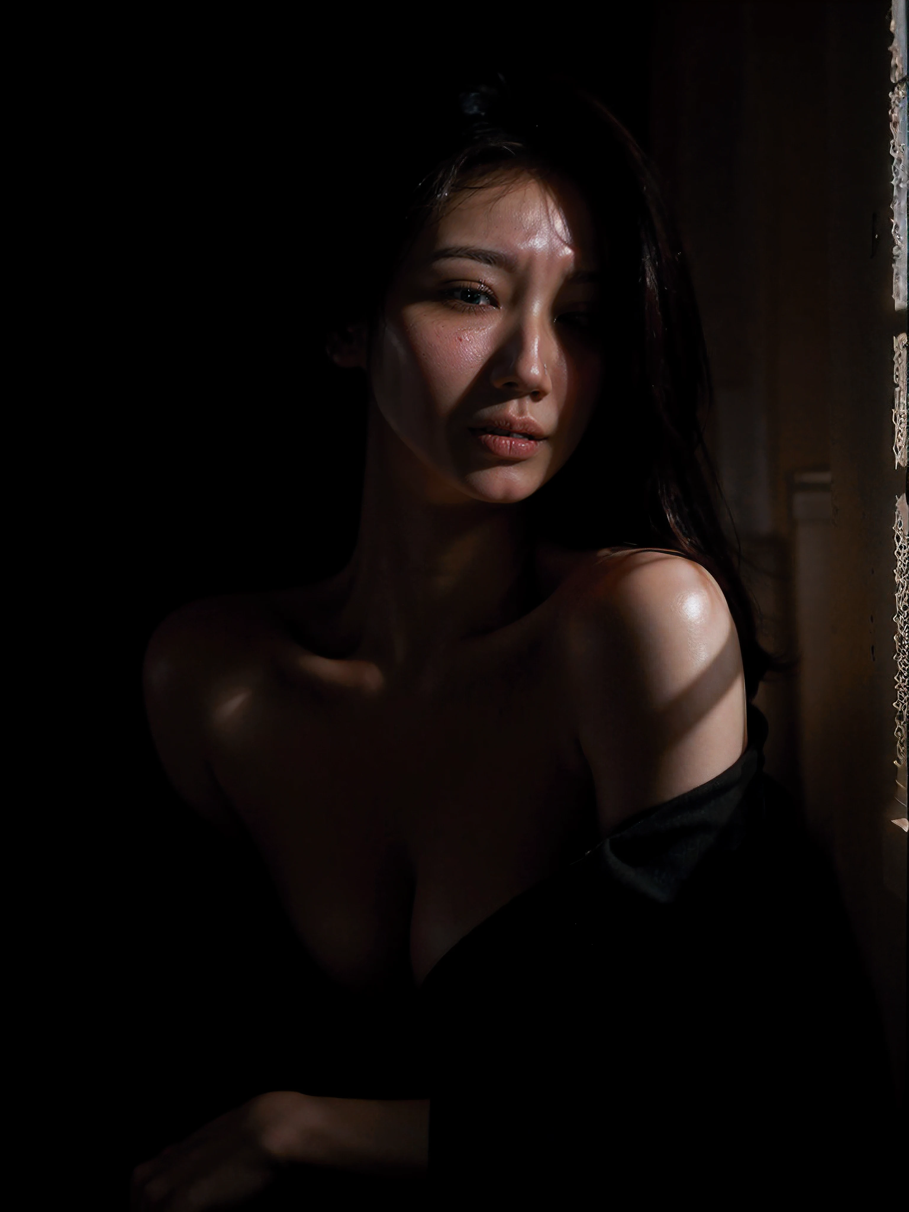 Beautiful asian girl mouth closed, Her eyes closed, RAW photo,(high detailed skin:1), (realistic, photo-realistic:1.37), ultra high res, professional lighting , 8k uhd, dslr , high quality, film grain, Fujifilm XT3, RAW photo,, RAW photo,(high detailed skin:1), (realistic, photo-realistic:1.37), ultra high res, professional lighting , 8k uhd, dslr , high quality, film grain, Fujifilm XT3, RAW photo,