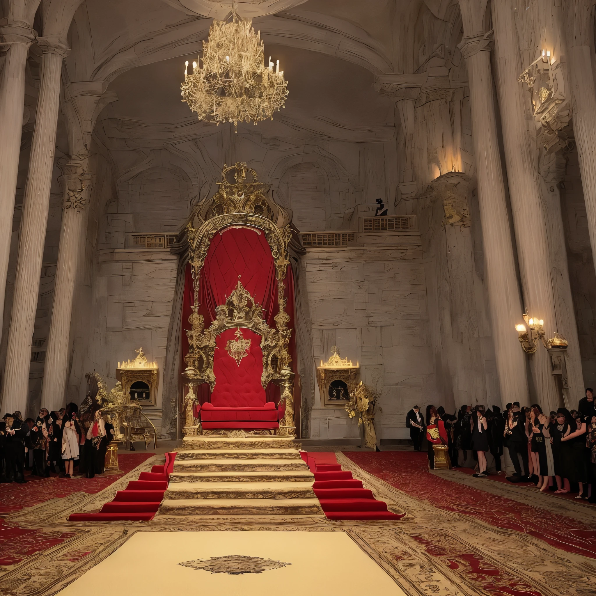 Demon King's Castle a throne Red Carpet