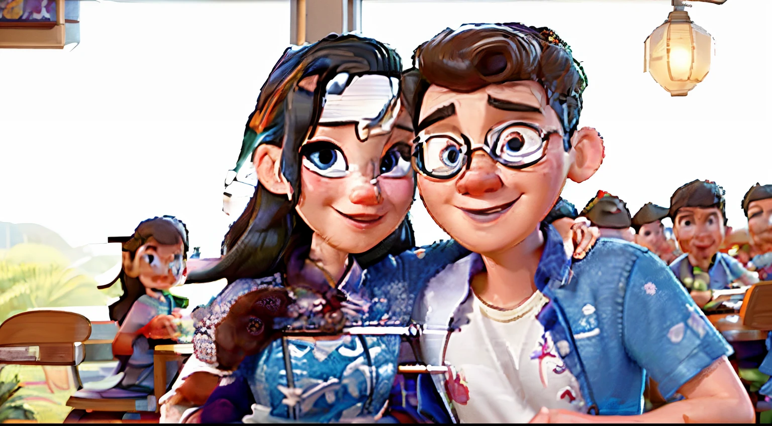 they are posing for a selfie in a restaurant with a wooden bench, couple, lovely couple, tyler edlin and natasha tan, happy couple, ruan jia and brom, jordan grimmer and natasha tan, with her long, leaked photo, couple pose, high quality upload, facebook post, in love selfie, barabas miklos and hollosy simon