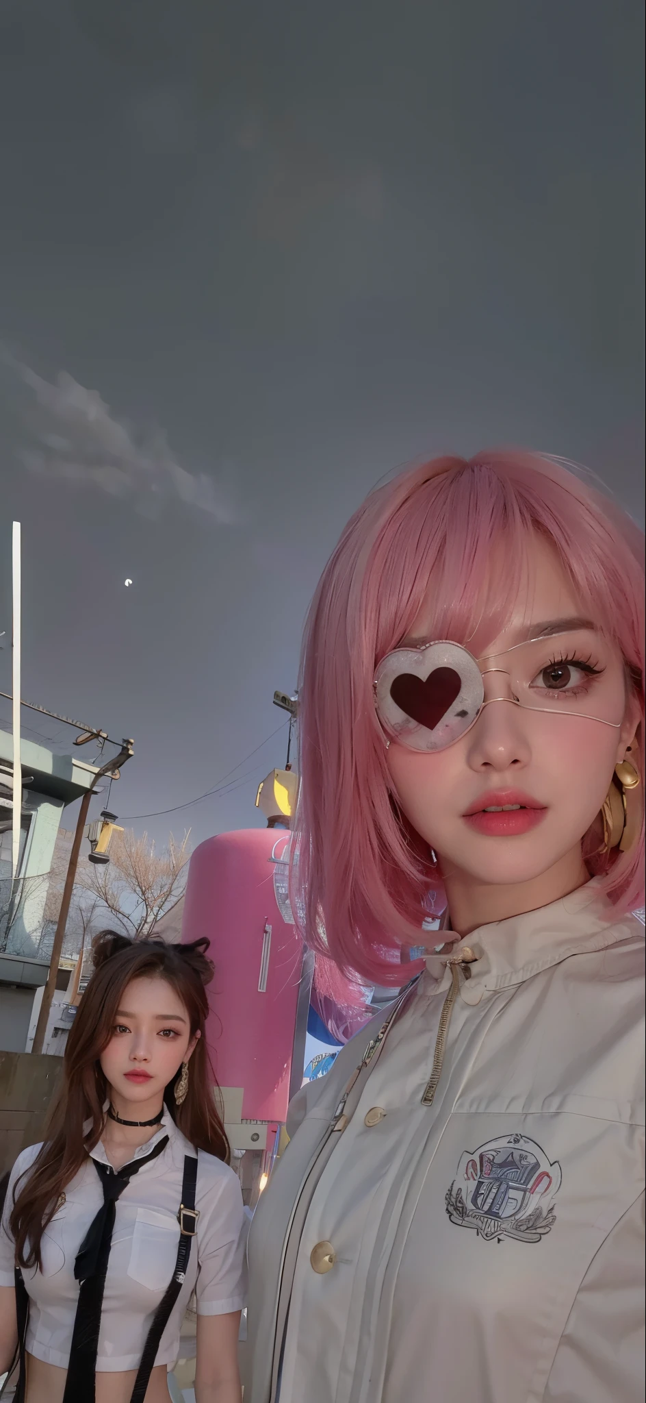 3d, realistic, 4k quality, man face same as remain, woman face same as remain, same as original picture, best quality