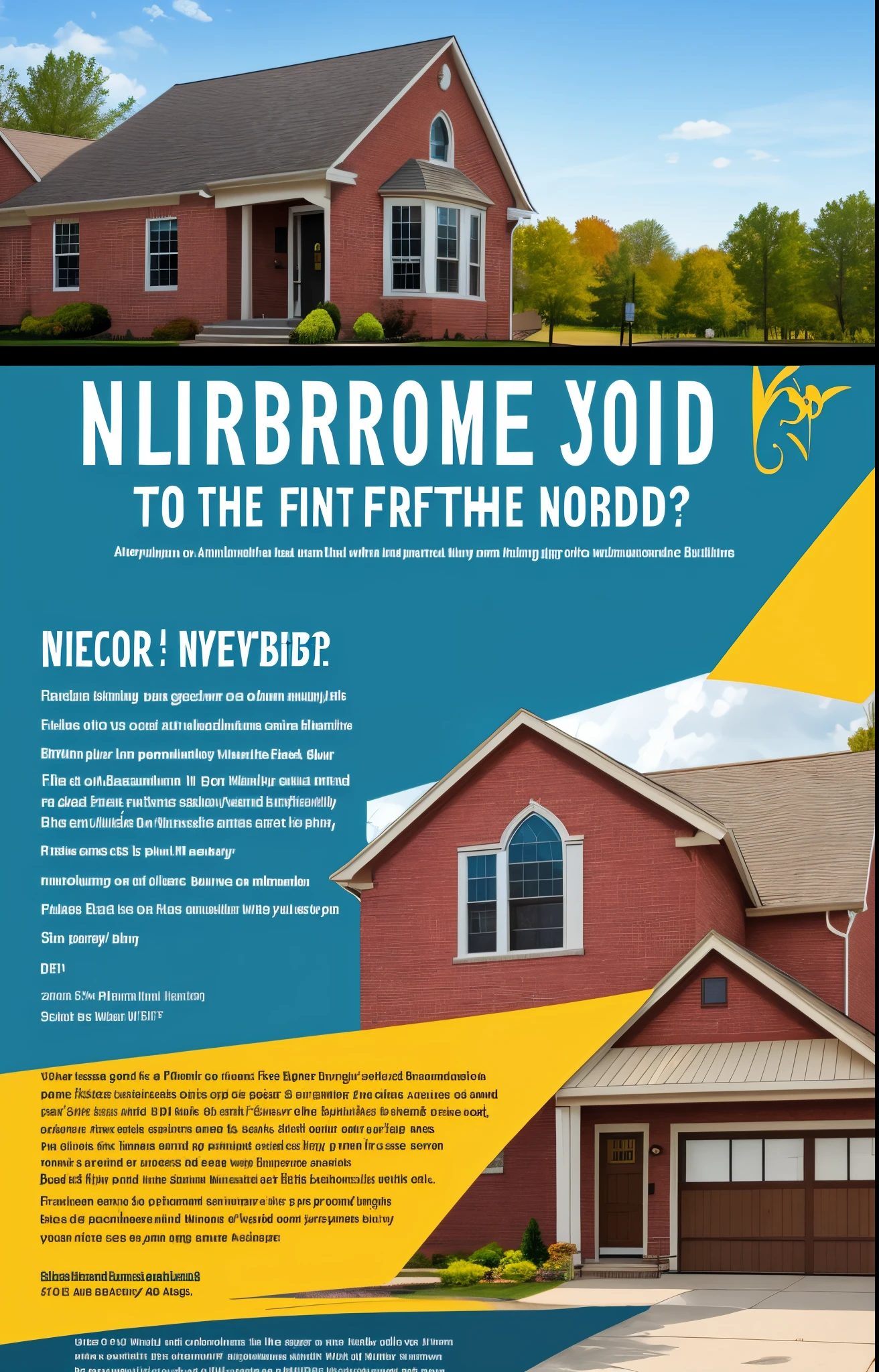 Welcome to the Neighborhood flyer from first reformed church of waupun