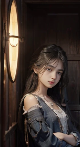 best quality, masterpiece, ultra resolution, (unreal engine: 1.4, realistic: 1.4), original photo, masterpiece, best quality, super detail, Illustrations, (bust shot, street, moon light), masterpiece, 1girl, solo exhibition, beautiful woman on bustling street, surrounded by vendors, beautiful goddess girl portrait, beautiful and detailed face, porcelain skin, ((bust lens, center, night, brunette hair, short hair)), super soft lighting, symmetry, complexity, elegance, high detail, realism , art, concept art, smile, fantasy costume, super fine costume,