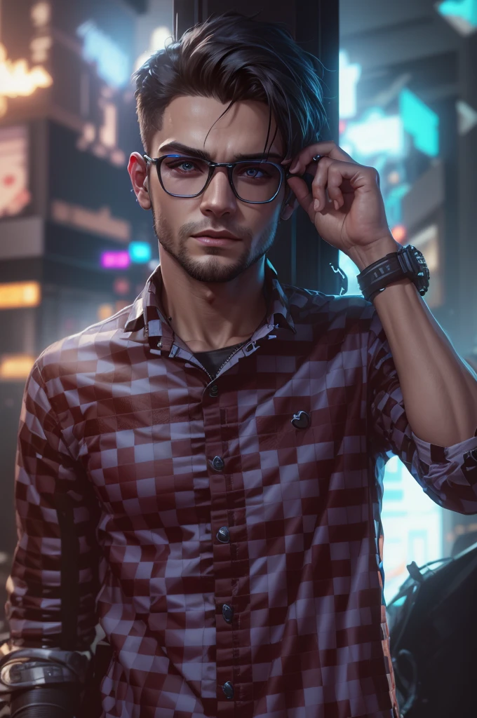 Change background cyberpunk handsome boy realistic face, 8k resolution ultra hd realistic