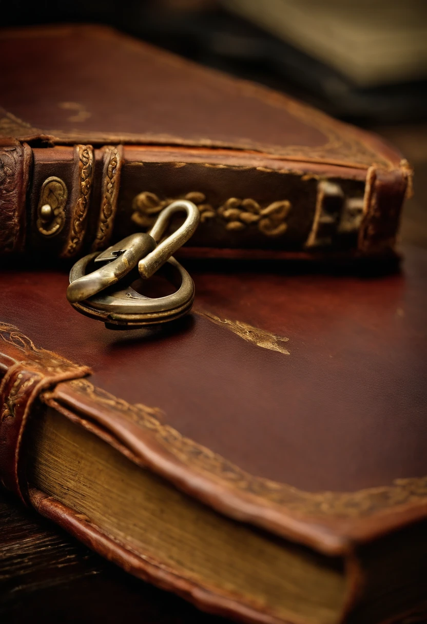 A close-up of an old, worn-out leather-bound book with a lock on the cover.,original,being more than six feet tall, very lean, with piercing eyes and a thin hawk-like nose. Holmes's voice was high and occasionally strident., male