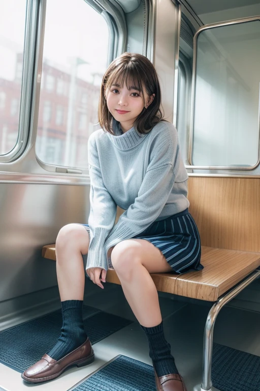 atmospheric perspective, 8k, super detail, accurate, best quality, ((Japanese young actress, round face)), film skin, (correct limbs), a women, blush, open chest a little, (dropping eyes), emphasize the shape of the breasts, (shy, let out a sigh, open mouth), ((straddling to hit her cute panties on the corner of the machine edge)), (open legs, raise leg), (((just masturbating right now, slut))), narrow factory, many CNC machines, ceiling, (hair up), work clothes, skirt, big window, sunset, slightly warm lighting,