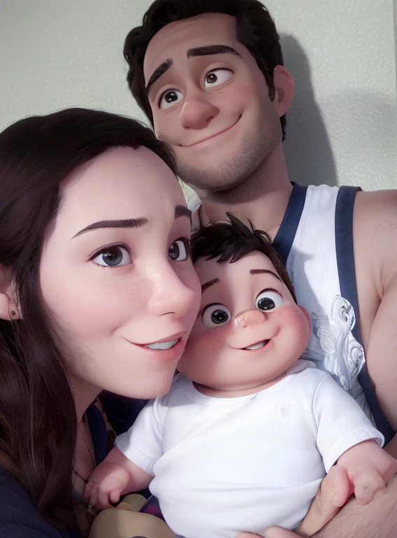 there is a man and woman holding a baby in their arms, husband wife and son, 2 7 years old, 2 8 years old, 2 9 years old, happy family, 3 2 years old, 2 3 years old, 3 5 years old, 35 years old, john jude palencar, 3 0 years old woman, 30 years old woman