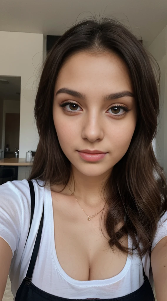 ((best quality)), ((Meisterwerk)), (Detailliert), Perfektes Gesicht, 1.1, Hochdetaillierte Gesichts- und Hautstruktur, Detaillierte Augen, brown eyes, brown colored eyes, cute makeup, Amira 23 year old arabic beauty, selfies in city, cute clothing