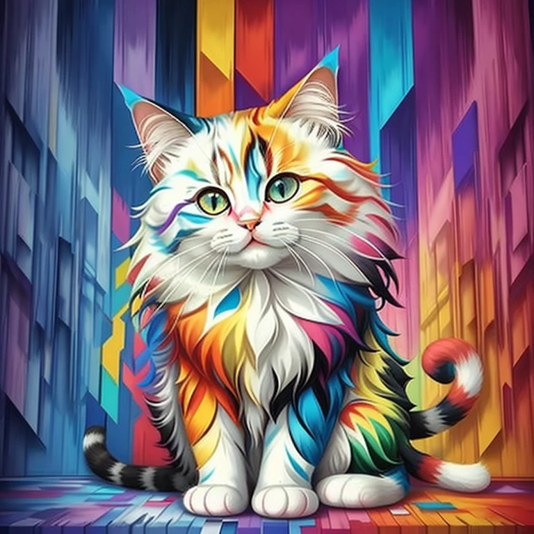 (Cat Ragdoll)), Eduardo Kobra padding ,wall PORTRAIT geometric multidimensional, art, chibi,
yang016k, beautiful, colorful,
masterpieces, top quality, best quality, official art, beautiful and aesthetic,