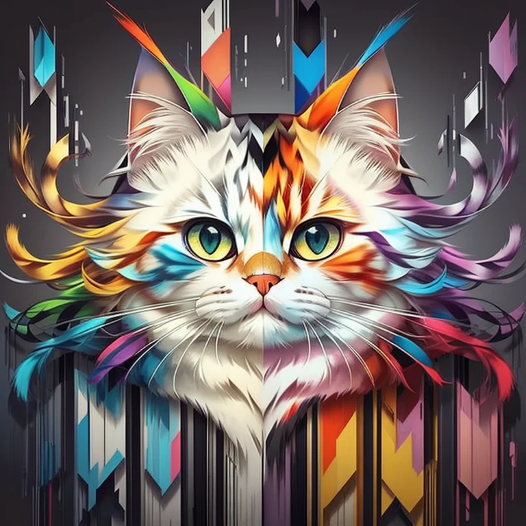 (Cat Ragdoll)), Eduardo Kobra padding ,wall PORTRAIT geometric multidimensional, art, chibi,
yang016k, beautiful, colorful,
masterpieces, top quality, best quality, official art, beautiful and aesthetic,