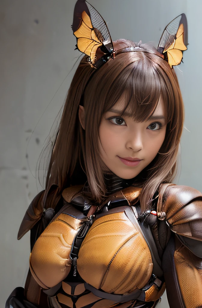 (high resolution,masterpiece,best quality,extremely detailed CG, anime, official art:1.4), realistic, photo, amazing fine details, all intricate, gloss and shiny,awesome many layers, 8k wall paper, 3d, sketch, kawaii, illustration,( solo:1.4), perfect female proportion,villainess, (fusion of dark brown cockroach and lady:1.4), (brown cockroach form lady:1.2), (brown cockroach lady:1.2), (fusion:1.2), (solo:1.4), (evil smile:1.2), muscular, abs, (cockroach brown exoskeleton bio insect suit:1.4), (cockroach brown exoskeleton bio insect armor:1.2), (brown transparency cockroach wing:1.4), (brown cockroach antennae:1.3),