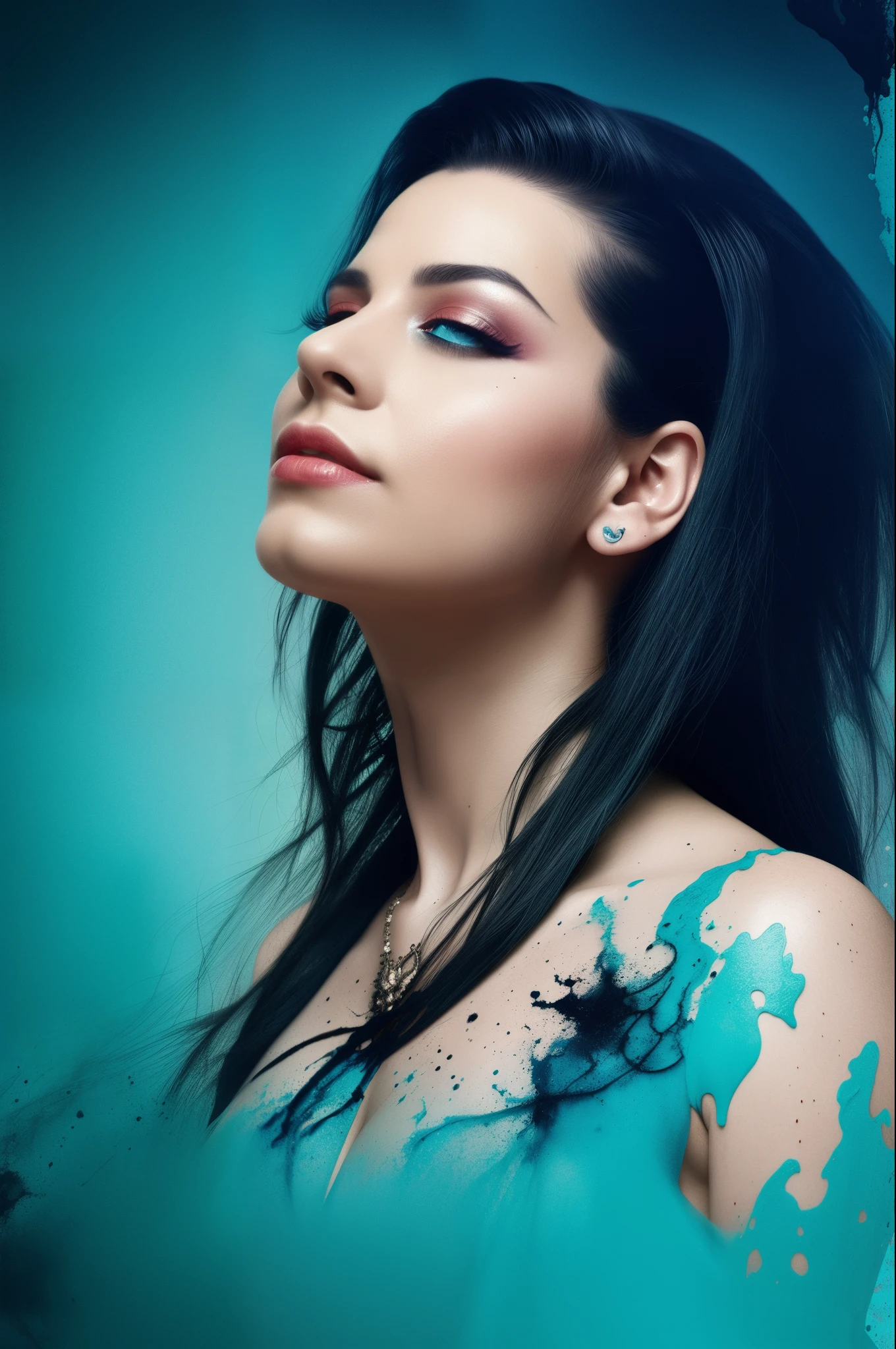 Alberto seveso art, dancing sillhouette, water ink, ink water, ink cloud, alberto seveso art, loose painting style, intricate detail, cinematic lighting, octane render, 8k render, volumetric lighting