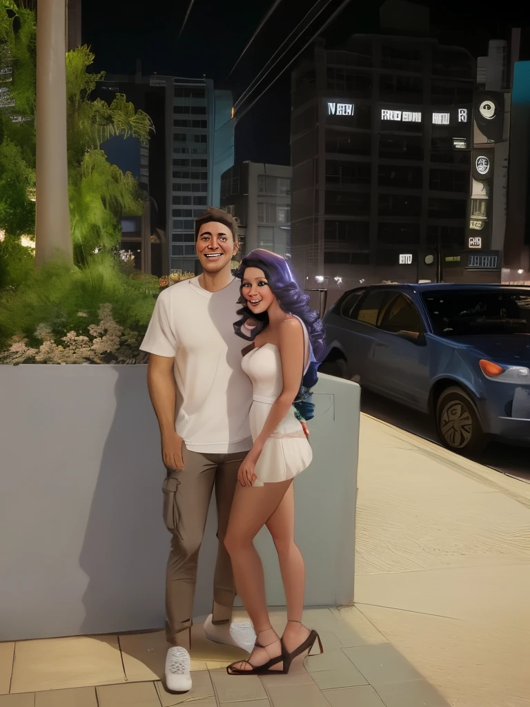 Disney Pixar. Realistic. Happy couple