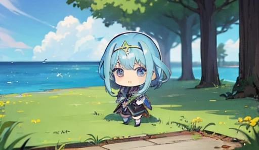 (Adesivos: 1.5), Fundo plano simples, Xenoblade, Homura, Hikari, Chibi Chara