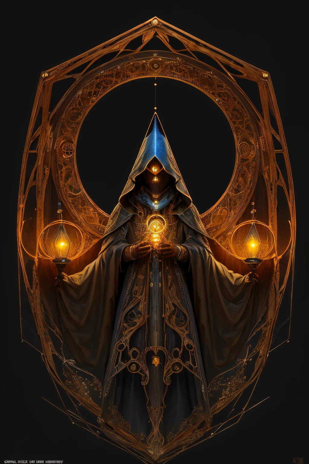 (Unearthed Digital Artworks:1.3) de (Technical illustration:1.3) de (The Mysterious Figure, shrouded in shadows and decorated with lunar and star motifs.. The color palette is represented by deep black shades.., silver, and glowing moonlight, creating a mysterious and mystical aura), the golden ratio, the rule of thirds, Environment Occlusion, Tone Mapping, shaders, SSAO, natural lighting, voluminous lighting, surround light, volumetric, Accent lighting, absurdress, High Resolution, (8K resolution), 8K, 8kres, Truth 8K, super resolution, Ultra HD, megapixel, High Details, detailed and intricate, intricate details, high intricate details, absurd amount of details,(Artist Tomer Hanukkah:1.3),(Artist Henry Clive:1.3),cgsociety,Artstation,(Solarpunk Art:1.3