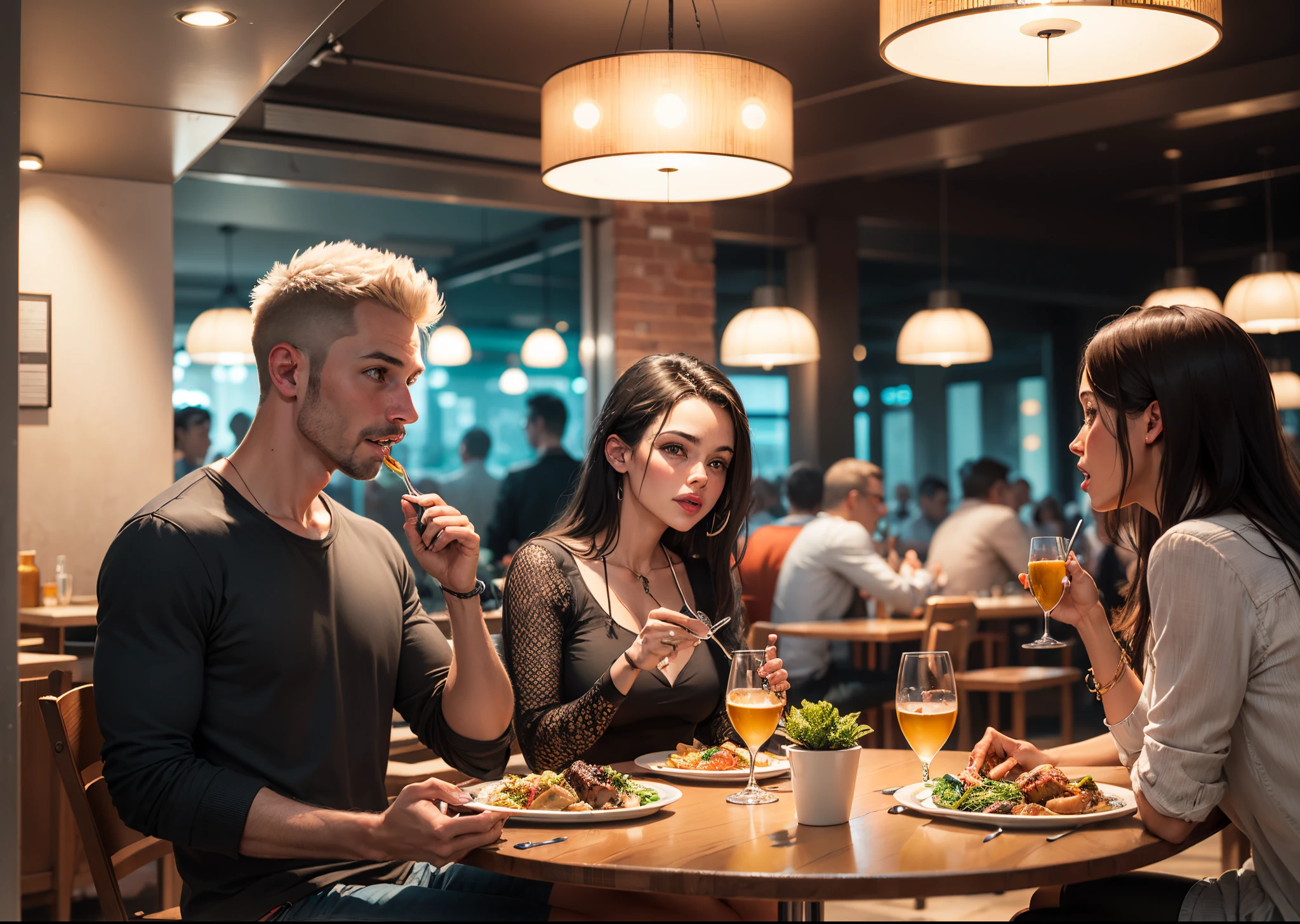 Niterói City of Rio de Janeiro, people eating in Hungarian restaurant