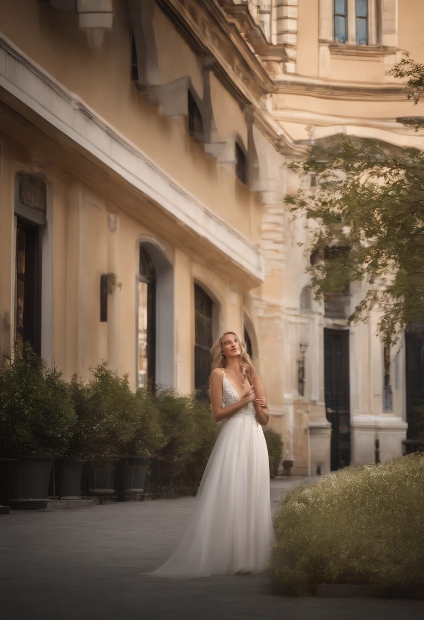 Masutepiece, best quality, Fotorealistisch, ultra-detailliert, fein detailliert, hight resolution, 8k Hintergrundbild, Professionell, HOHER DETAILLIERUNGSGRAD, Latina Damen High Angle, hellblondes Haar, ein kurzes und enges Kleid tragen, kleine Oberweite mit guter Form, (Nach vorne gerichtet), (Schauen Sie sich die Zuschauer an), Urban sidewalks, natural skin texture, Weiches filmisches Licht, RAW-Foto, elegent, Highly detailed, scharfer Fokus, ((Kino-Look)), Soft tones, Wahnsinnige Details, Komplizierte Details, HyperDetails, Geringer Kontrast, Belichtungsmischung, NFFSW, verblichen