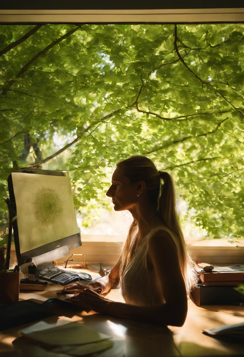 A photo of Mary carefully examining the structure of a psilocybin molecule on a whiteboard in her office.,original,In the serene, forested expanses of rural Northern California resides Mary, the world’s foremost expert on magic mushrooms. She has long, sun-kissed hair often tied back in a practical ponytail and attire that blends seamlessly with the natural environment she cherishes., female