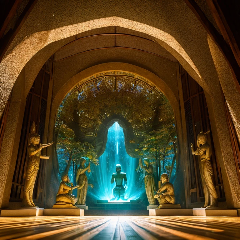 Shining Kokuzo Bodhisattva　Bewitching space　sanskrit「talaq」tome&#39;In the background.　illustration image　Deities々paradise　sanskrit　zodiac bodhisattva statue　all hands　in group photograph　mystical