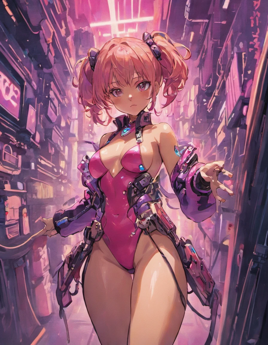 A cyberpunk gamer girl NSFW