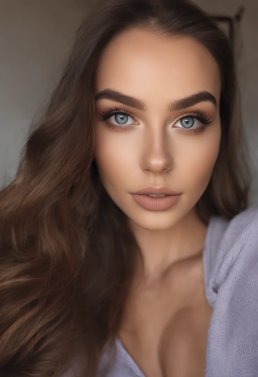 Femme arafed , fille Sexey aux yeux bruns, Portrait Sophie Mudd, cheveux bruns et grands yeux, selfie of a young woman, Yeux de chambre, Violet Myers, sans maquillage, maquillage naturel, looking straight at camera, Visage avec Artgram, Maquillage subtil, Superbe photo du corps entier, dans la chambre, clivage, tits, ass, Sexey, Sexe, levrette, position Sexee,