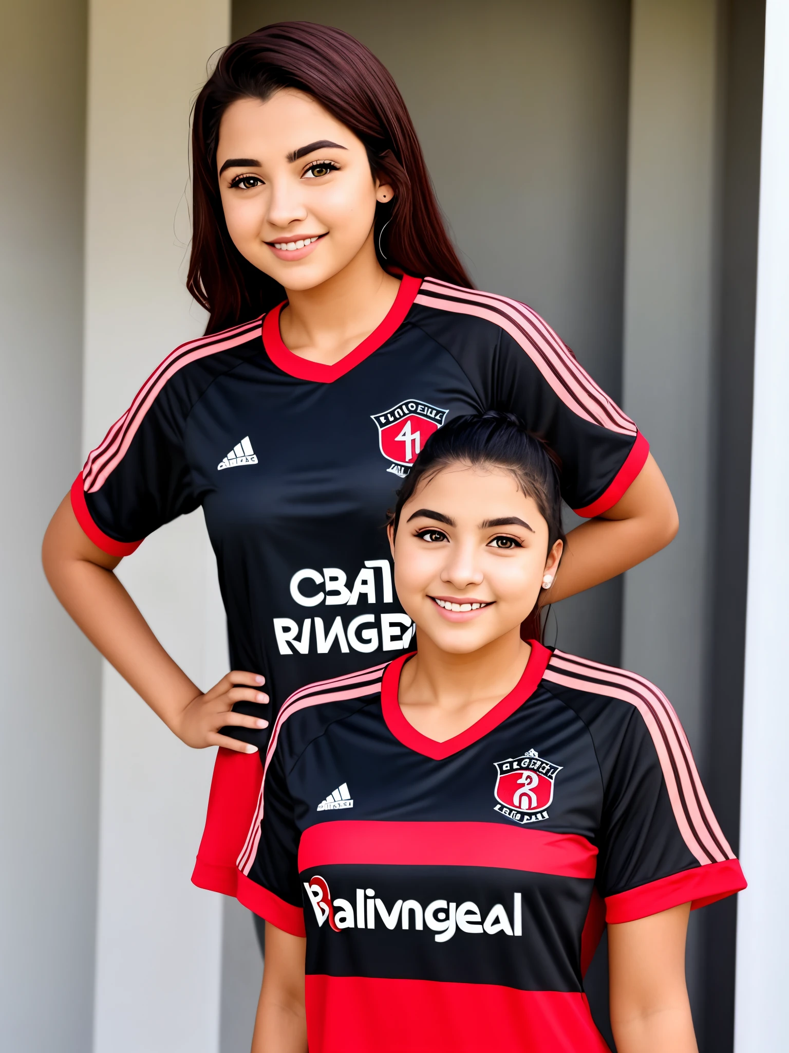 Larissa Manoela com blusa do flamengo