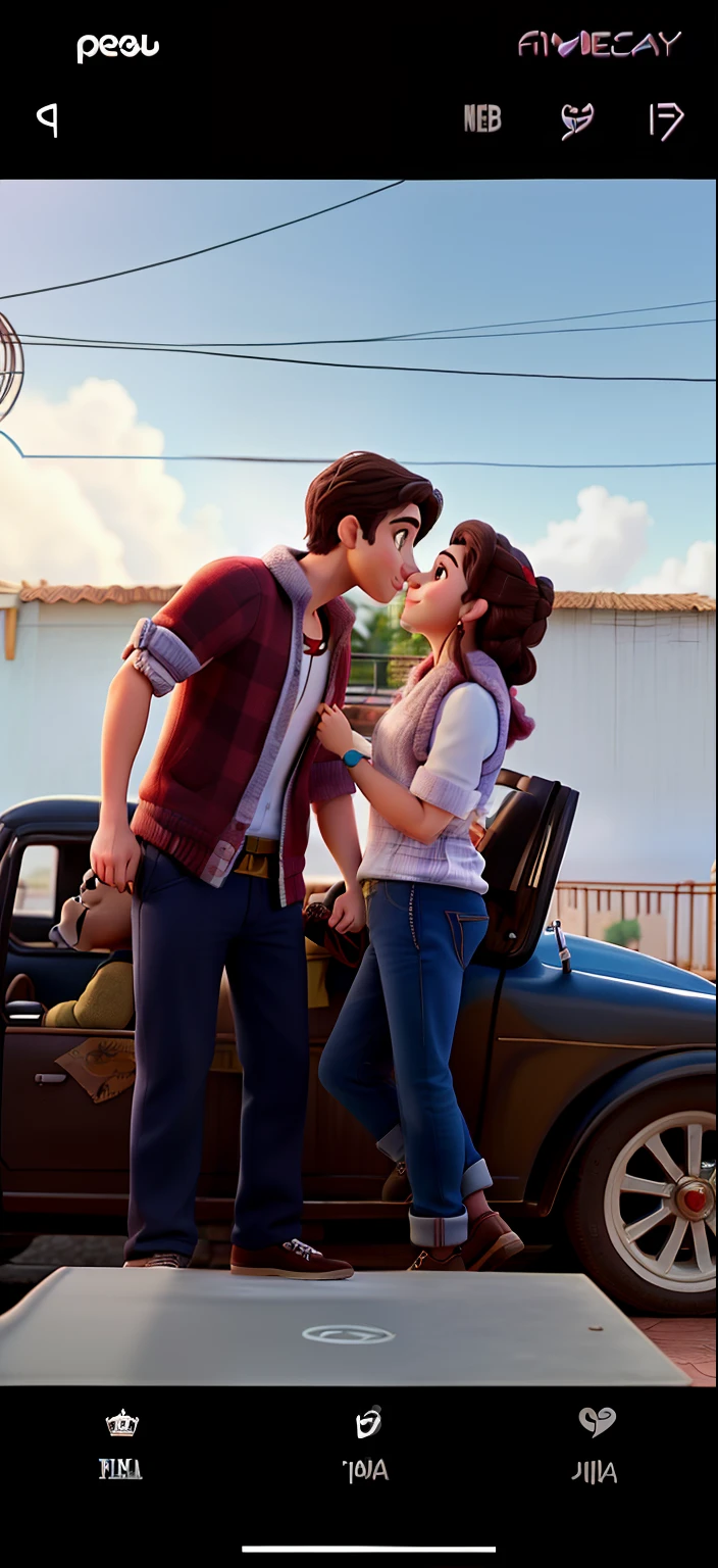 Casal feliz igual filme da Disney amor
