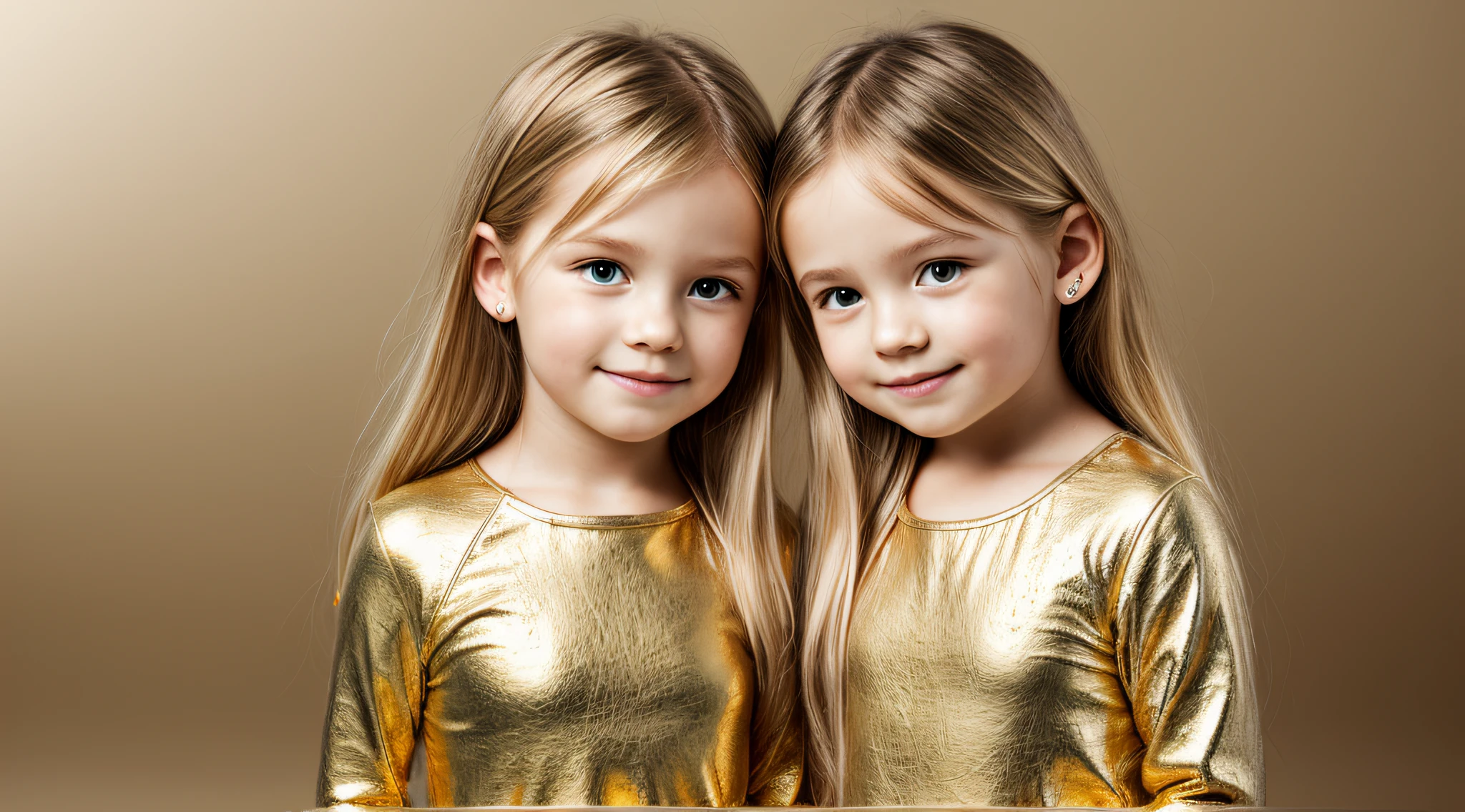 CABELO COMPRIDO LOIRO KIDS OURO. Metallic background