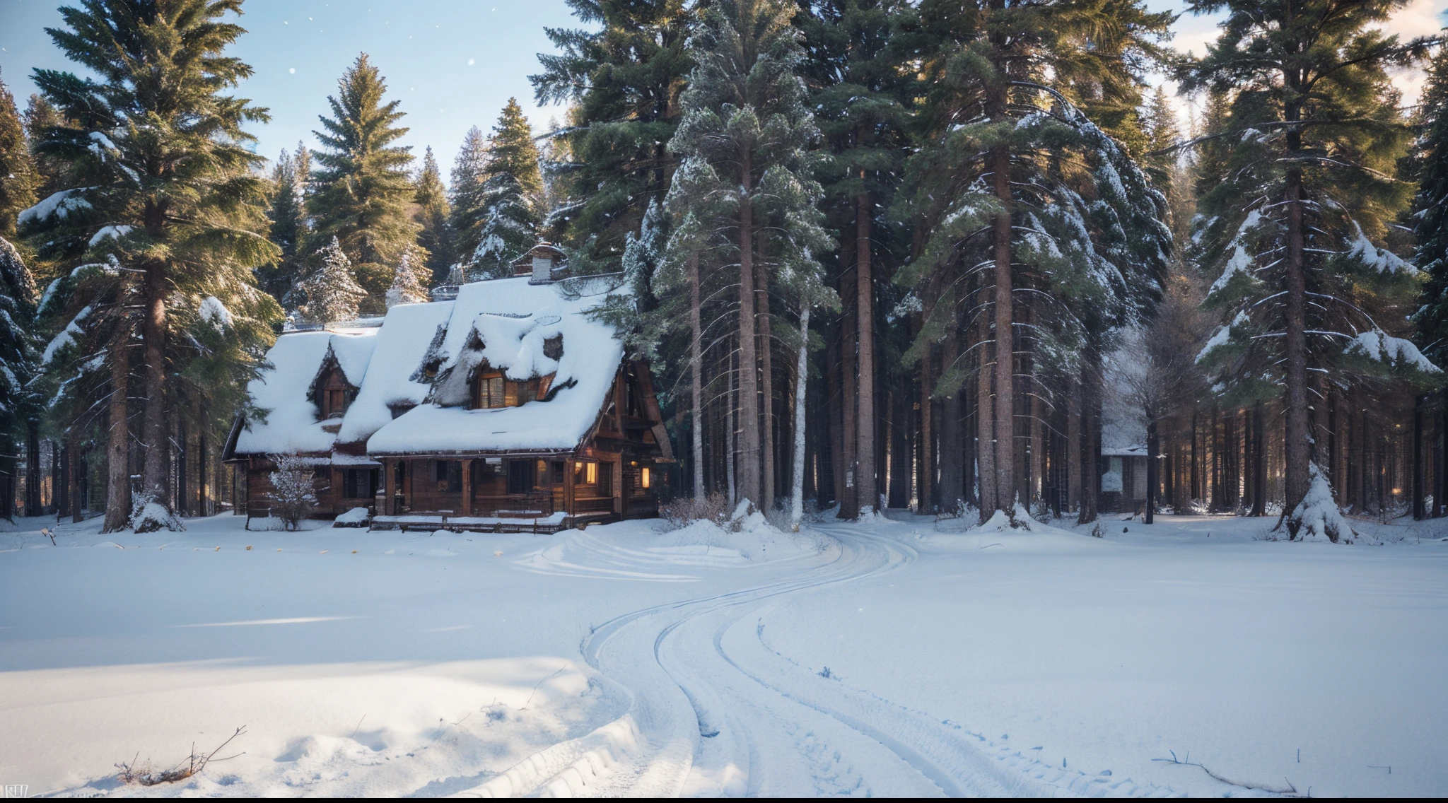 masterpiece, best quality, high quality, extremely detailed CG unity 8k wallpaper, The vast and quiet taiga stretches to the horizon, with dense green trees grouped in deep harmony, as the fresh breeze whispers through their leaves and crystal snow lies on the frozen ground, creating a stunning and peaceful landscape, Bokeh, Depth of Field, HDR, bloom, Chromatic Aberration ,Photorealistic,extremely detailed, trending on artstation, trending on CGsociety, Intricate, High Detail, dramatic, art by midjourney